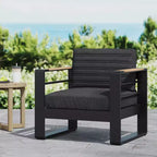 Christopher Knight Home Giovanna Outdoor Aluminum and Faux Wood Club Chair
