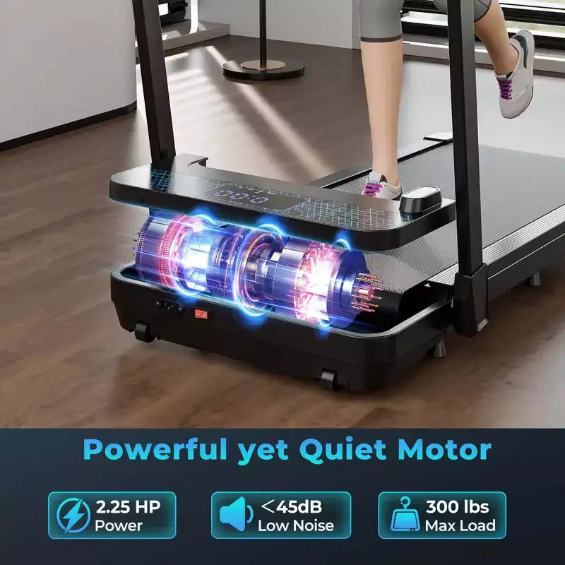 Tapis Roulant Pieghevole 2 in 1 Costway con Telecomando, Controllo tramite APP e Display a LED