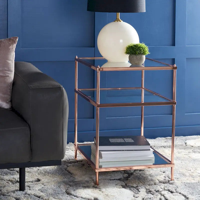 SAFAVIEH Vida 3-Tier Accent Table - 22 W x 18 D x 27 H - 22Wx18Dx27H