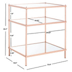 SAFAVIEH Vida 3-Tier Accent Table - 22 W x 18 D x 27 H - 22Wx18Dx27H