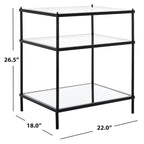 SAFAVIEH Vida 3-Tier Accent Table - 22 W x 18 D x 27 H - 22Wx18Dx27H