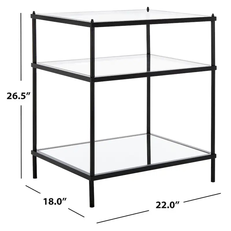 SAFAVIEH Vida 3-Tier Accent Table - 22 W x 18 D x 27 H - 22Wx18Dx27H