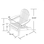 Sedia Adirondack pieghevole Jiallo con portabicchieri