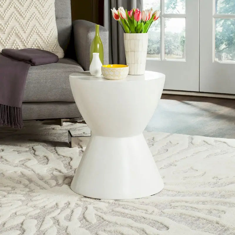 SAFAVIEH Elektra Concrete Indoor/Outdoor Accent Table - 14.9 x 14.9 x 17.7 - 15Wx15Dx18H
