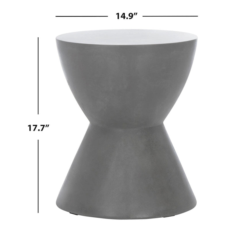 SAFAVIEH Elektra Concrete Indoor/Outdoor Accent Table - 14.9 x 14.9 x 17.7 - 15Wx15Dx18H