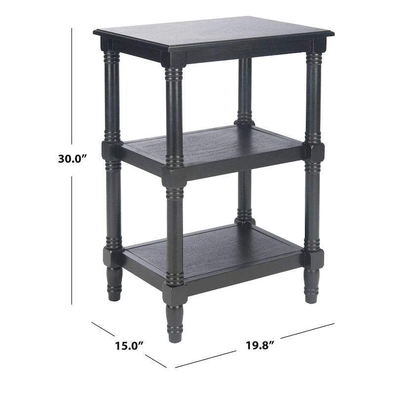 SAFAVIEH Elmira 3-Shelf Accent Table - 19.8 W x 15 L x 30 H - 20Wx15Dx30H