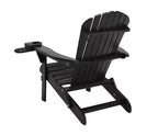 Jiallo Set da conversazione con 2 sedie Adirondack pieghevoli con portabicchieri e poggiapiedi