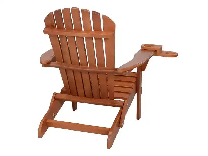 Sedia Adirondack pieghevole Jiallo con portabicchieri e poggiapiedi