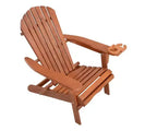 Sedia Adirondack pieghevole Jiallo con portabicchieri e poggiapiedi