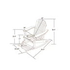 Set di 2 sedie a dondolo e 1 tavolino Jiallo Zero Gravity Collection Natural Adirondack con poggiapiedi integrato