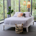 Yume Solid Wood Platform Bed with Japanese Joinery