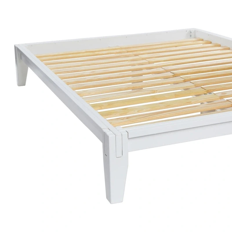 Yume Solid Wood Platform Bed with Japanese Joinery