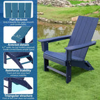 GARPROVM Sedia Adirondack Pieghevole in HDPE Aggiornata, Resistente alle Intemperie, per Esterni