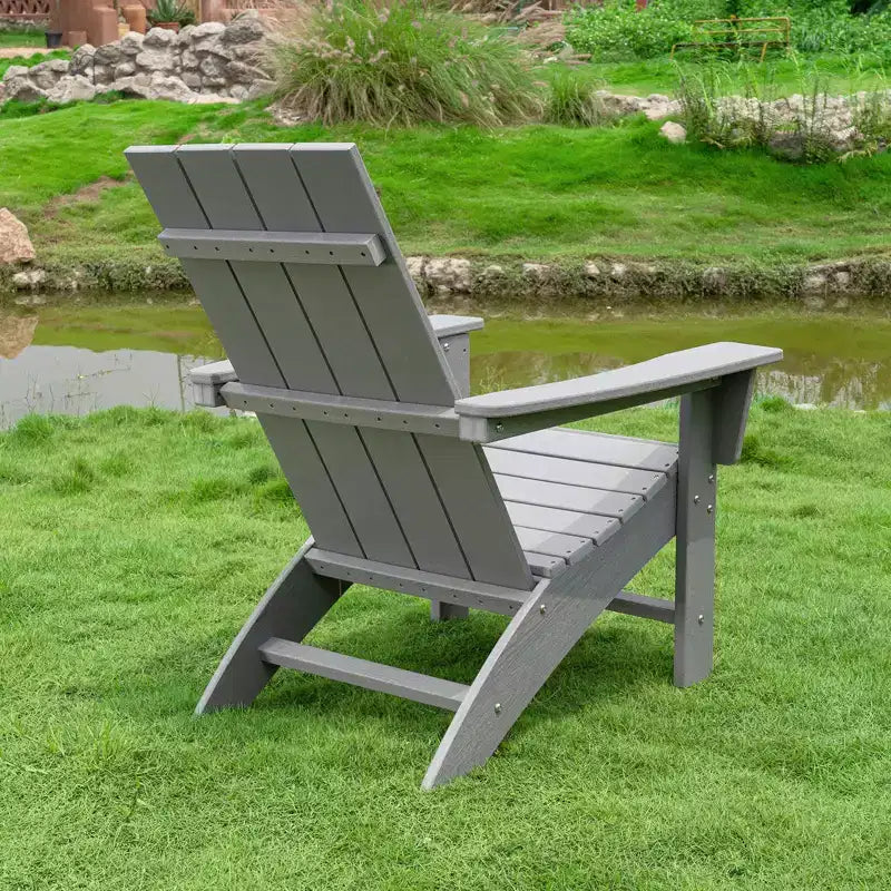 GARPROVM Cozy HDPE Adirondack Chair Weather-Resistant Outdoor Patio Chair