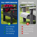 Sedia Adirondack Pieghevole GARPROVM in HDPE Migliorato con Poggiapiedi, Resistente alle Intemperie per Esterni