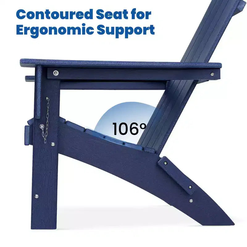 GARPROVM 2 Sedie Adirondack Pieghevoli Aggiornate in HDPE con Tavolino Laterale Resistente alle Intemperie per Esterni