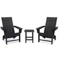 GARPROVM 2 Sedie Adirondack Pieghevoli Aggiornate in HDPE con Tavolino Laterale Resistente alle Intemperie per Esterni