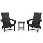 GARPROVM 2 Sedie Adirondack Pieghevoli Aggiornate in HDPE con Tavolino Laterale Resistente alle Intemperie per Esterni