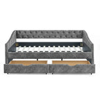 Daybed with Drawers Upholstered Tufted