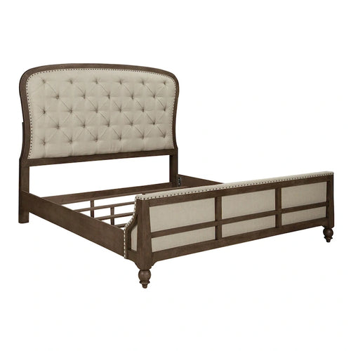 Set camera da letto Americana Farmhouse con letto a capanna, comò, specchio e comodino