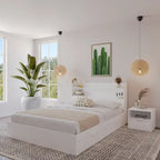 Hunter Platform Bed With Headboard And 1-Drawer Nightstand