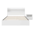 Letto a piattaforma Hunter con testiera e comodino a 1 cassetto