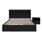 Letto a piattaforma Hunter con testiera e comodino a 1 cassetto