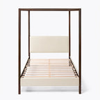 Letto a piattaforma Queen Size con baldacchino Pelican
