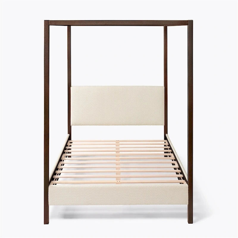 Letto a piattaforma Queen Size con baldacchino Pelican