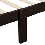 Oaks Aura Wood Platform Bed Twin Bed Frame Mattress Foundation Sleigh Bed with Headboard/Footboard/Wood Slat Support