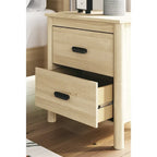 Signature Design by Ashley Cabinella Tan Panel Headboard with Dresser and Nightstand