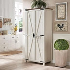 Farmhouse Storage Cabinet, Armoire, Rustic Pantry, Versatile Storage