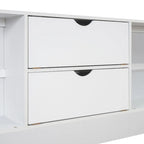 Letto a piattaforma Queen Size con testiera contenitore