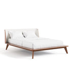 Furniture of America Beau Midcentury 3-Piece Boucle Wingback Low Profile Bedroom Set