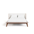 Furniture of America Beau Midcentury 3-Piece Boucle Wingback Low Profile Bedroom Set