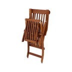 Sedia a sdraio da esterno Nordic in teak oliato con poggiapiedi