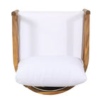 Christopher Knight Home Ellendale Outdoor Acacia Wood Club Chair with Cushions,Teak and White