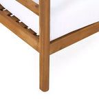 Christopher Knight Home Ellendale Outdoor Acacia Wood Club Chair with Cushions,Teak and White