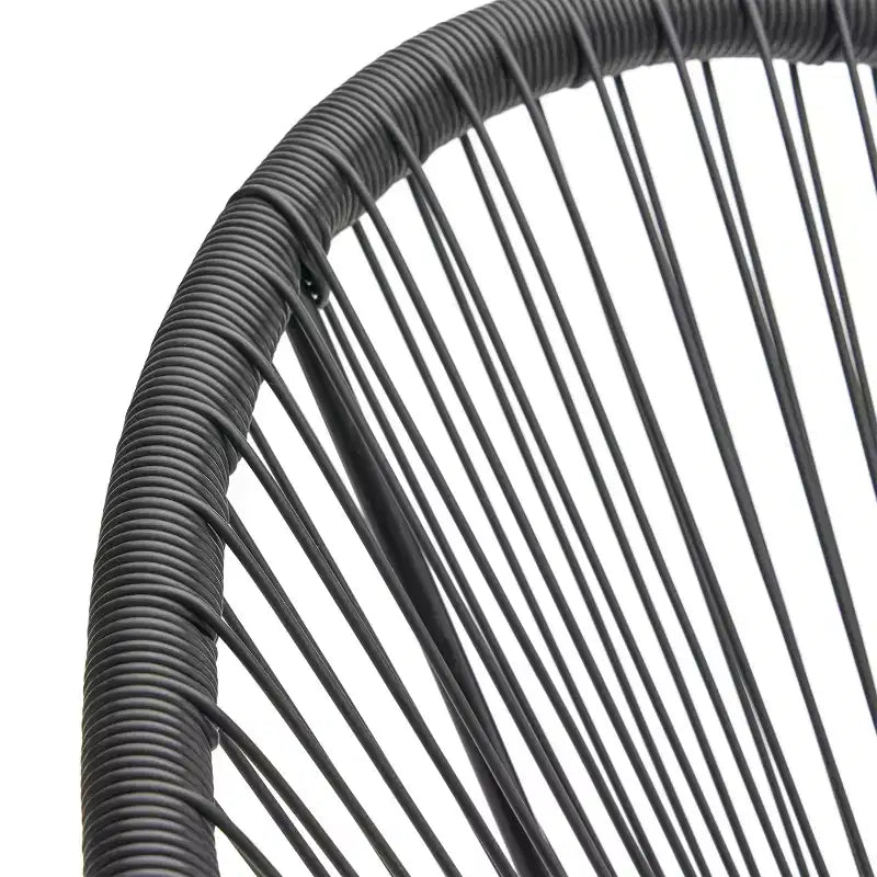 GDFStudio Anson Outdoor Woven Rattan Accent Chair with Steel Frame