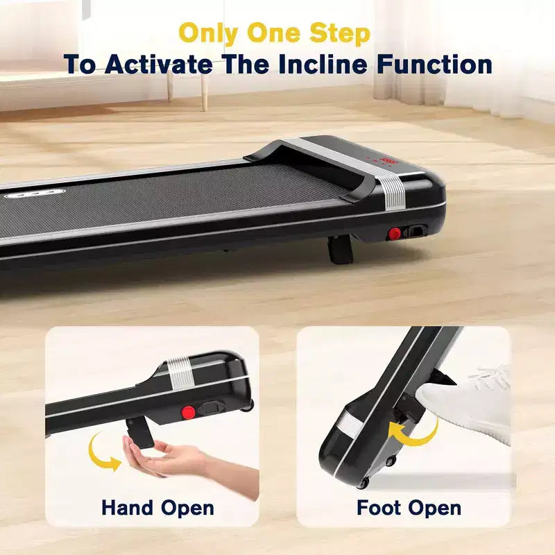 Tapis Roulant Inclinabile Redliro Sottoscrivania, Tapis Roulant con Inclinazione Regolabile in 1 Fase per Casa Ufficio, Portatile per Camminata e Jogging
