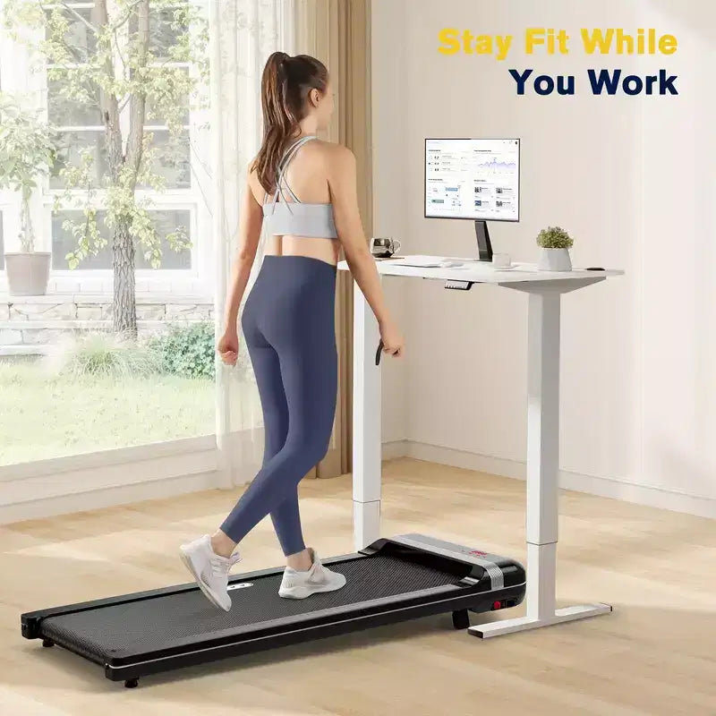 Tapis Roulant Inclinabile Redliro Sottoscrivania, Tapis Roulant con Inclinazione Regolabile in 1 Fase per Casa Ufficio, Portatile per Camminata e Jogging