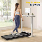 Tapis Roulant Inclinabile Redliro Sottoscrivania, Tapis Roulant con Inclinazione Regolabile in 1 Fase per Casa Ufficio, Portatile per Camminata e Jogging
