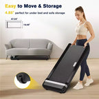 Tapis Roulant Inclinabile Redliro Sottoscrivania, Tapis Roulant con Inclinazione Regolabile in 1 Fase per Casa Ufficio, Portatile per Camminata e Jogging