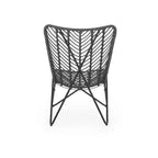 Christopher Knight Home Galtin Sedie da esterno in vimini (set da 2), grigio/nero