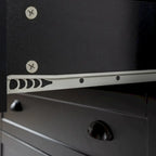 Modern Drawer Dresser with Solid Wood Frame and Retro Shell Handle