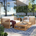 Set da esterno Carlsbad 3 pezzi in legno di teak per patio