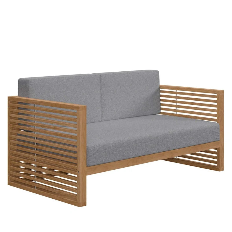 Set da esterno Carlsbad 3 pezzi in legno di teak per patio