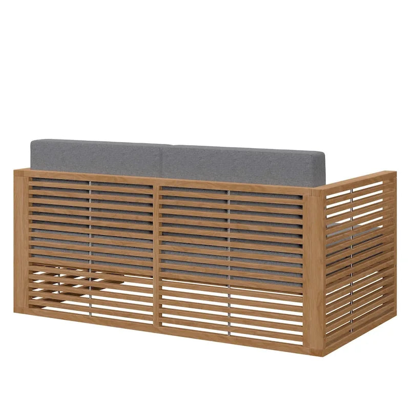 Set da esterno Carlsbad 3 pezzi in legno di teak per patio