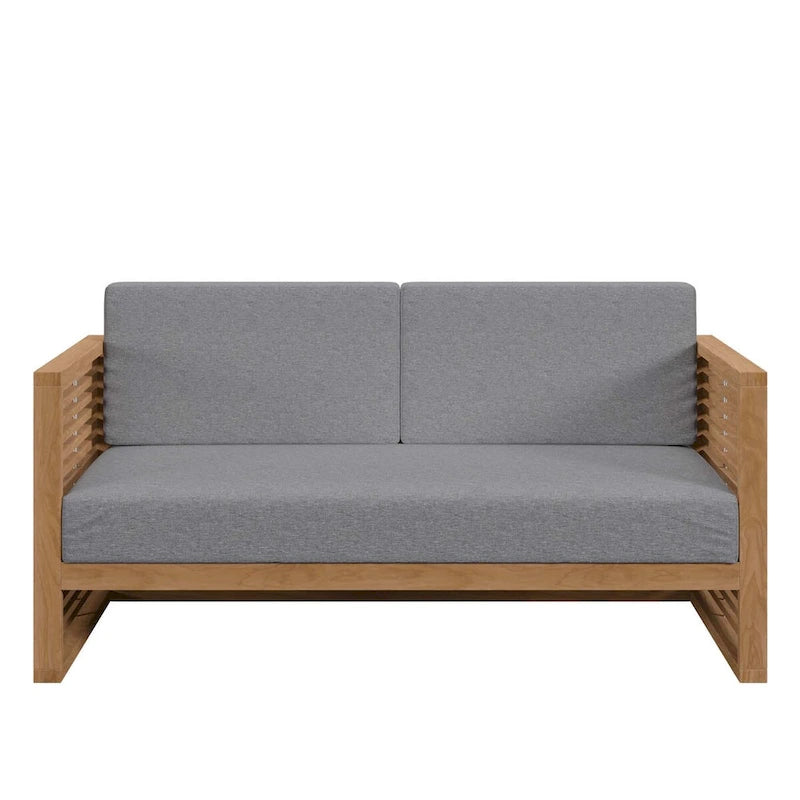 Set da esterno Carlsbad 3 pezzi in legno di teak per patio
