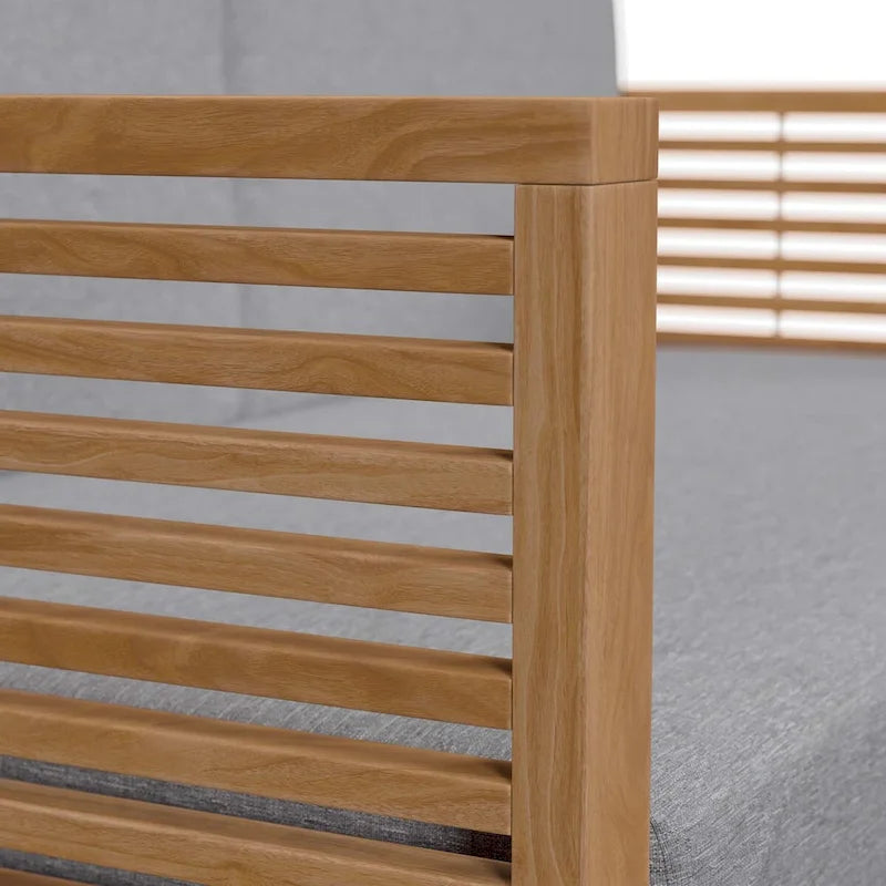 Set da esterno Carlsbad 3 pezzi in legno di teak per patio
